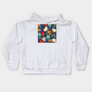 Hand drawn floral pattern Kids Hoodie